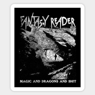 Fantasy Reader Magic and Dragons and Sh*t Book Lover Shirt, Book Nerd Shirt, Reading Lover Shirt, Librarian Shirt, Book Lover Gift Magnet